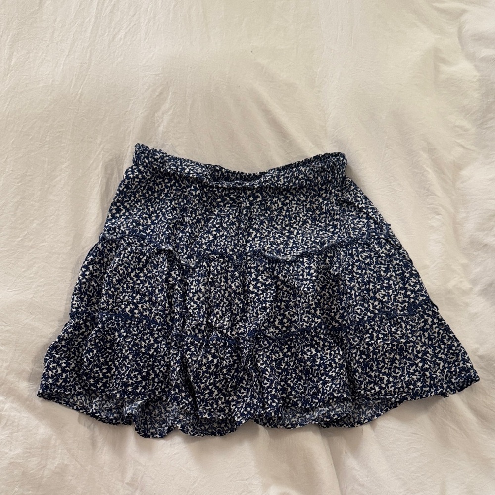 Cynthia Rowley Navy and White Skater Skirt